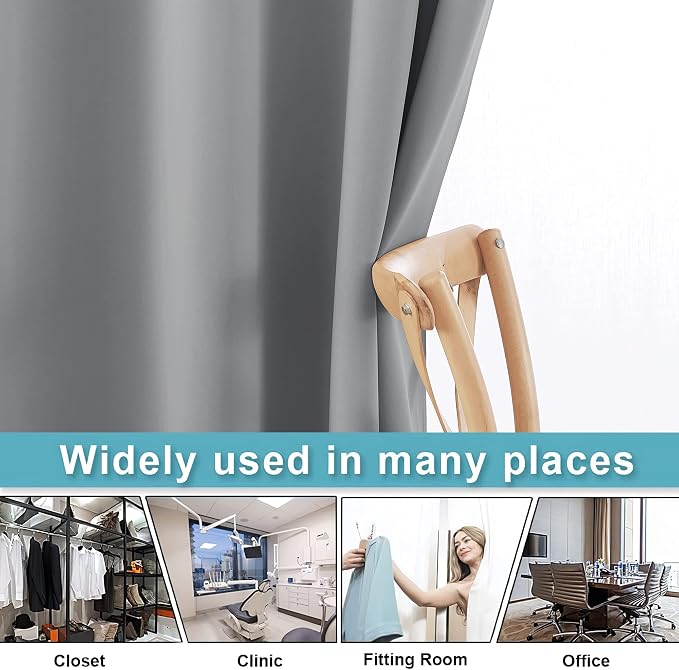 RYB HOME Blackout Curtains Soundproof Energy Saving Insulating Privacy Room - Image 5