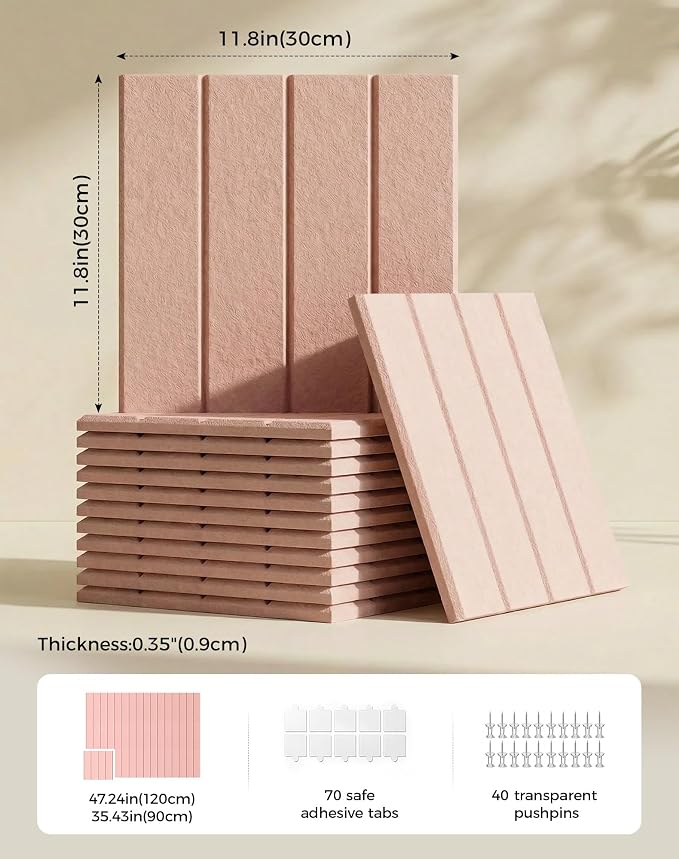 Aothia 12-Pack Felt Bulletin Board Tiles - Image 2