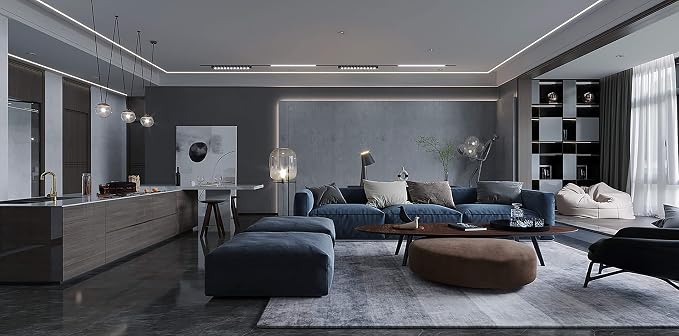 Dimoon 236''x17.7'' Grey Peel and Stick Wallpaper Contact Paper Modern Self - Image 7