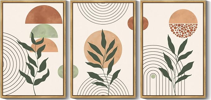 PHOPAGO Boho Wall Art Sage Plant Botanical Bohemain Framed Wall Printing Large - Image 9