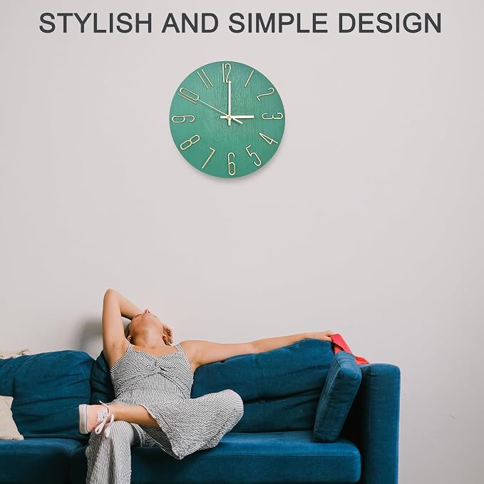 Wall Clock, Silent Clock, Wall Clocks Battery Operated， 12 inch Modern Wall - Image 7