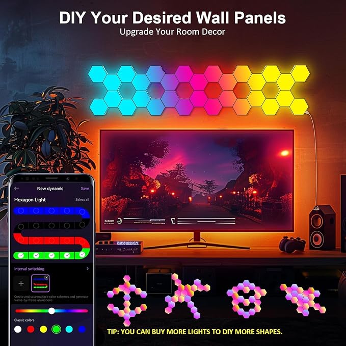 Kangtaixin Hexagon LED Lights 8 Pack - Image 2