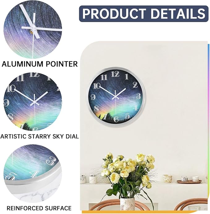 Wall Clock Modern 12 Inch Battery Operated Wall Clocks - Image 2