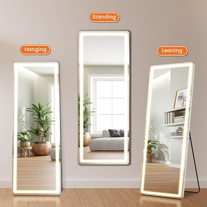 Full Length Mirror with Lights, Full Body Dressing Standing Mirrors with - Image 8