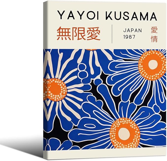 Yayoi Kusama Print Vintage Japanese Wall Art Abstract Yayoi Kusama Poster by Unknown