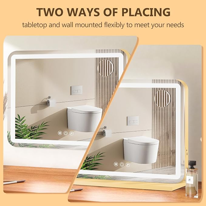 Ratsamee Gold 28" x 20" Vanity Mirror - Image 5