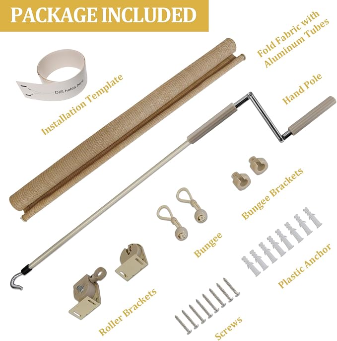 Shade&Beyond Outdoor Roller Shades 4' W x 8' H Cordless Patio Roll Up Blinds - Image 6