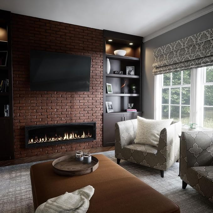 EverStone Aged Brick Faux Brick Panel, 46 7/8"W x 27"H x 1 1/4"D, Pizzeria Color - Image 11