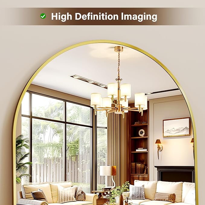XRAMFY 56" x21 Arched Full Length Mirror Floor Mirrors - Image 4