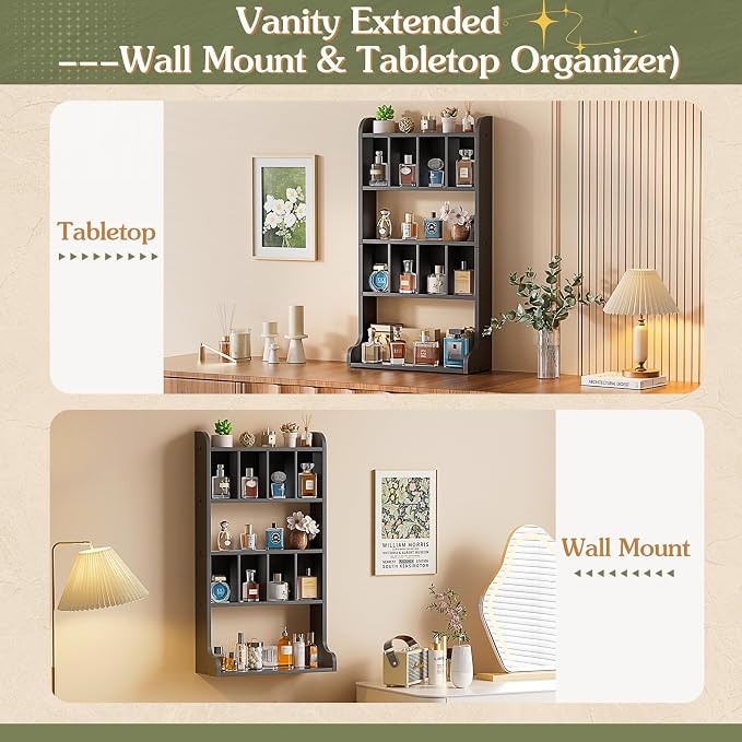 Keebofly Perfume Organizer Wall Mount & Large Cologne Display Case - Image 6