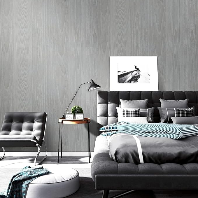 practicalWs Grey Wood Wallpaper 17.7''×590.5'' - Image 2