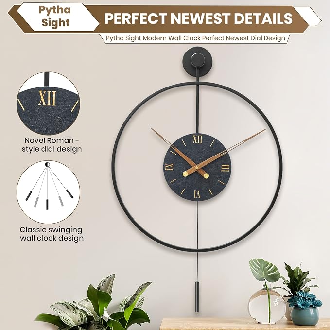 Large Modern Wall Clock, Wall Clocks - Image 3