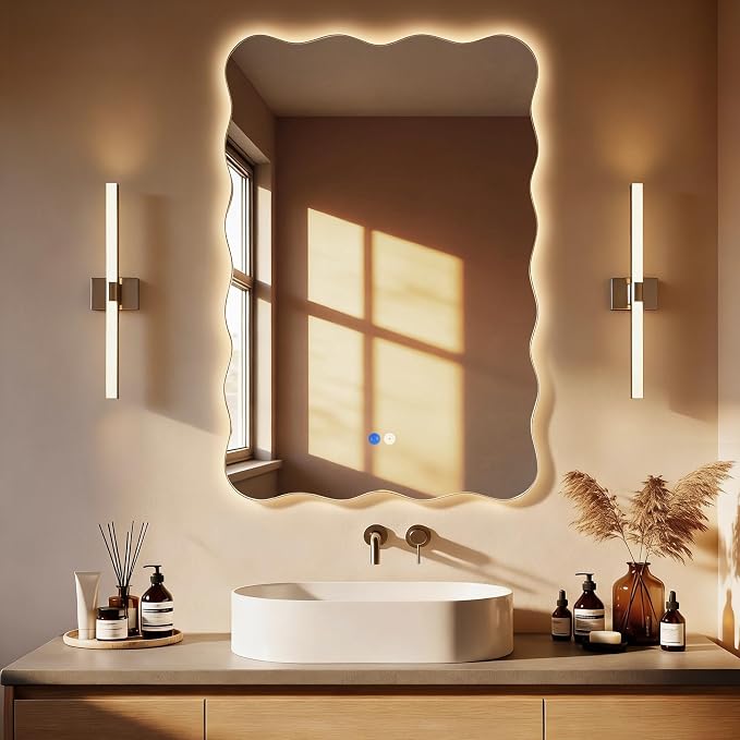 Dorlicecass Wavy Led Bathroom Mirror- Vanity Mirror - Image 2