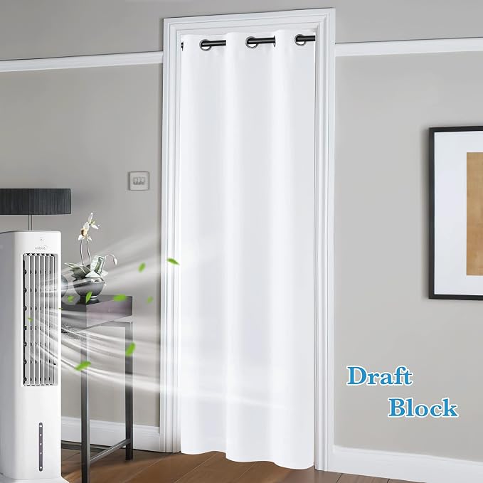 RYB HOME Blackout Curtains Thermal Insulating Privacy Temporary Door Curtains - Image 2