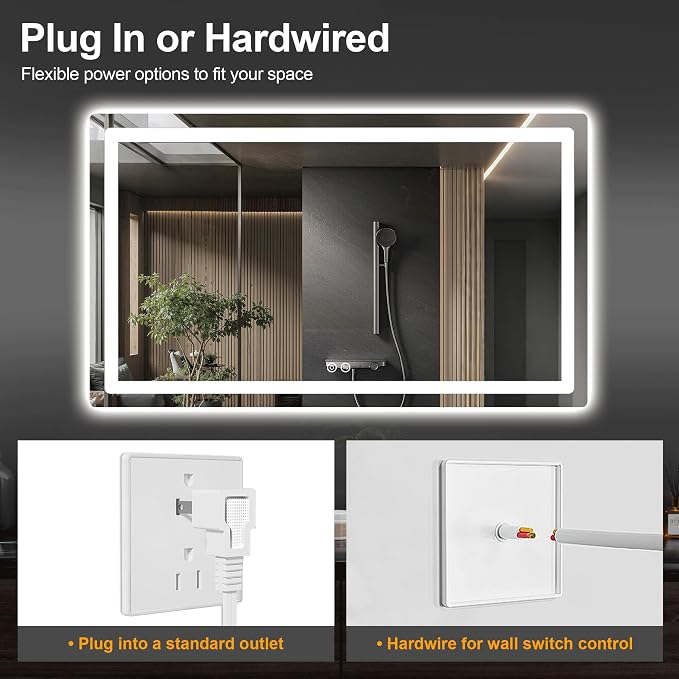 Led Mirror for Bathroom, 30x40 Bathroom Vanity Mirror for Wall - Image 5