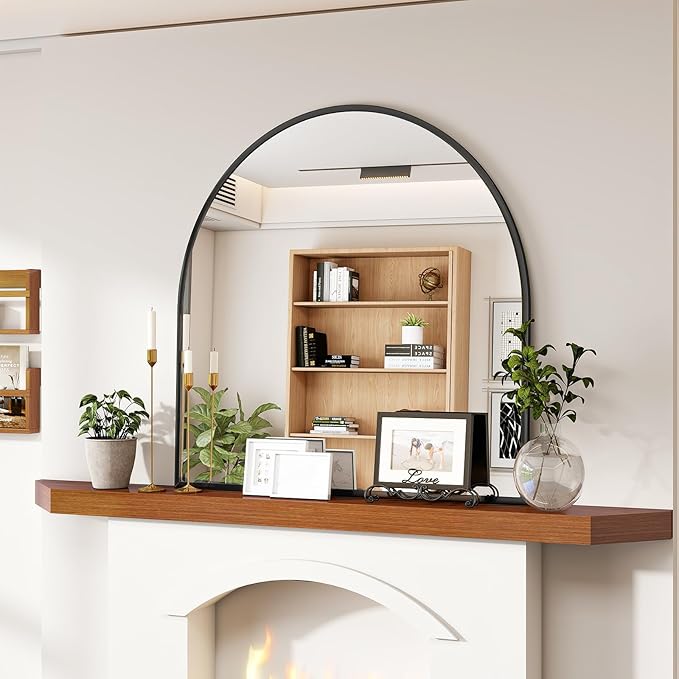 VooBang Wide Arched Wall Mirror, 31 x 32 inch Arch Bathroom Mirror, Wall by VooBang