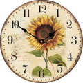 VIKMARI Art Decorative Arabic Numeral Wooden Wall Clock Battery Operated Quartz by VIKMARIWallClock