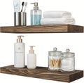 Floating Shelves 2 inch Thick for Wall Set of 2, 24 inch High-End Solid Wood by xwne