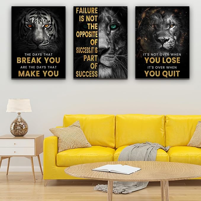 Motivational Wall Decor Art Inspirational Canvas Poster Print Inspiring Quotes - Image 3
