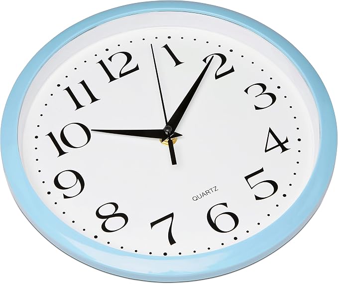 Bernhard Products Light Blue Wall Clock Silent Non Ticking - Image 5