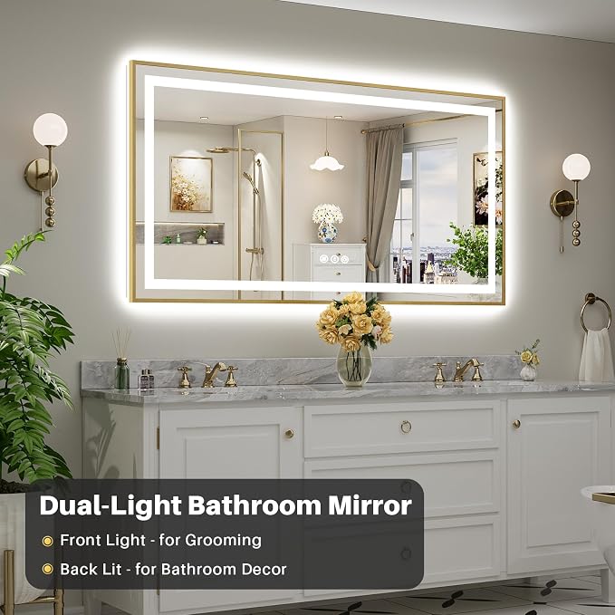 68x36 Inch LED Bathroom Mirror - Image 3