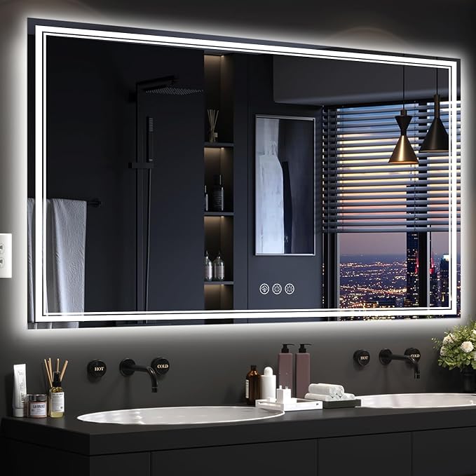Ratsamee 72x40 Inch LED Bathroom Mirror by RATSAMEE