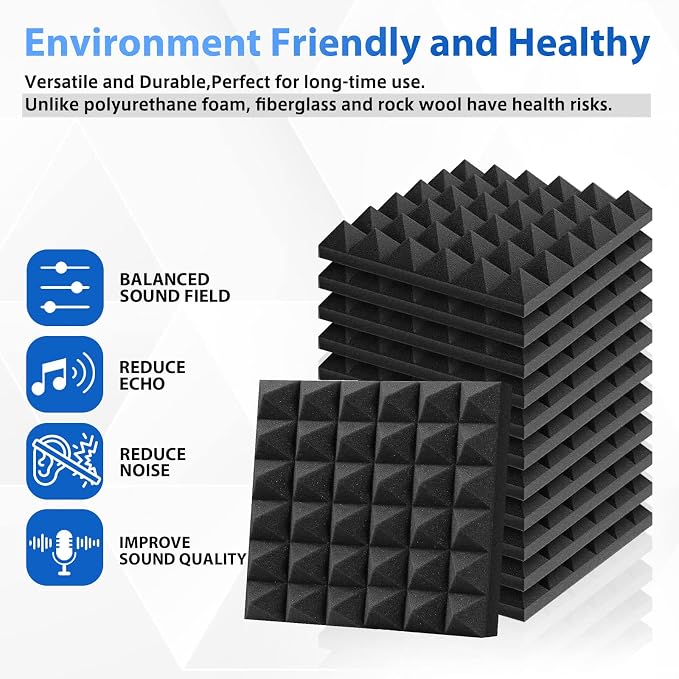 FONESO Acoustic Panels, High Density Soundproof Foam Panels - Image 4