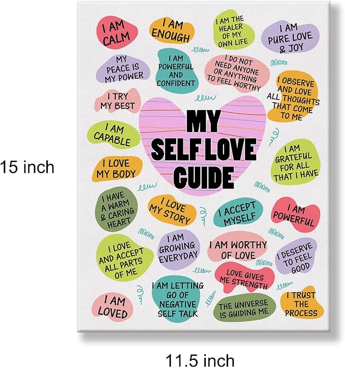 Inspirational Self Love Poster Canvas Wall Art - Image 2