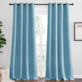 NICETOWN Teal Blue Blackout Curtains 102 inches Length by NICETOWN