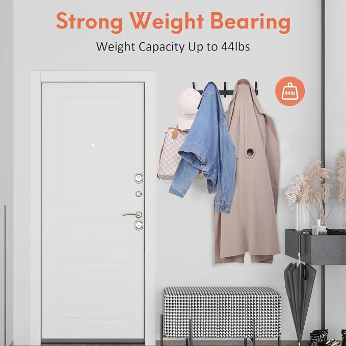 Optish Coat Rack Wall Mount, Coat Hook Wall Mount, Wall Hooks - Image 3