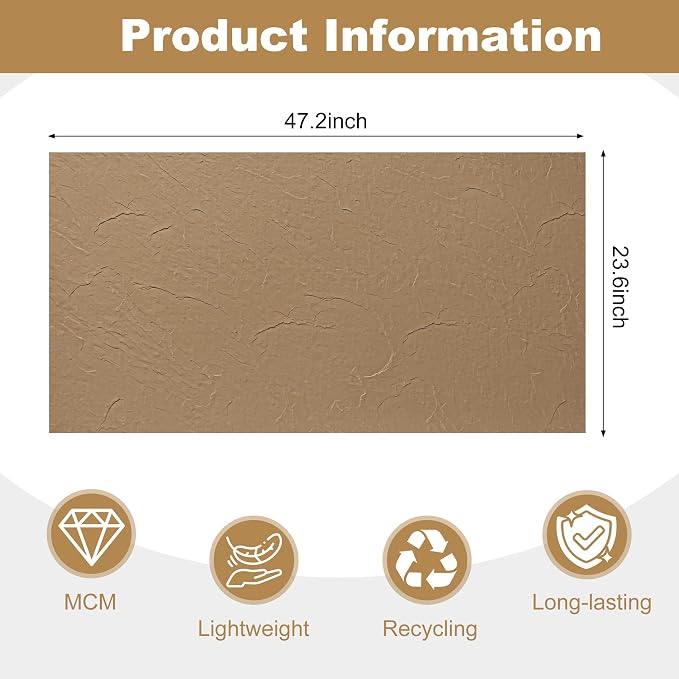 KASARO 3D Faux Stone Wall Panels, Modified Clay Material, Accent - Image 8