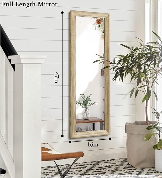 AAZZKANG Full Length Door Mirror Wooden Frame Large Mirrors - Image 2