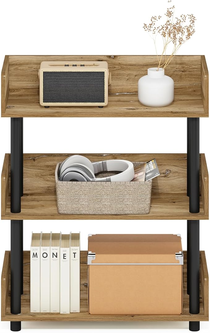 Furinno TURN-N-TUBE Display Shelf, 3-Tier Storage Shelves - Image 4