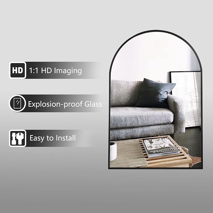HARRITPURE Wall Mounted Mirror Arch Mirror - Image 6