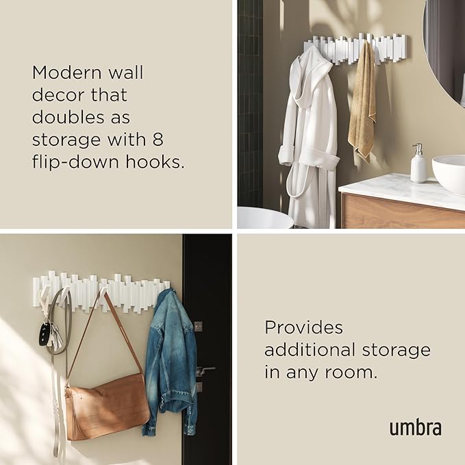 Umbra Sticks Wall-Mounted Coat Rack Rail Hook - Image 4