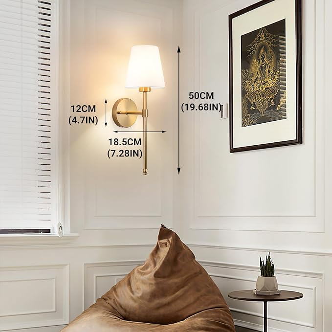 Peel and Stick Wall Sconces, Stick On Wall Sconce Set of 2, Battery Operated - Image 8