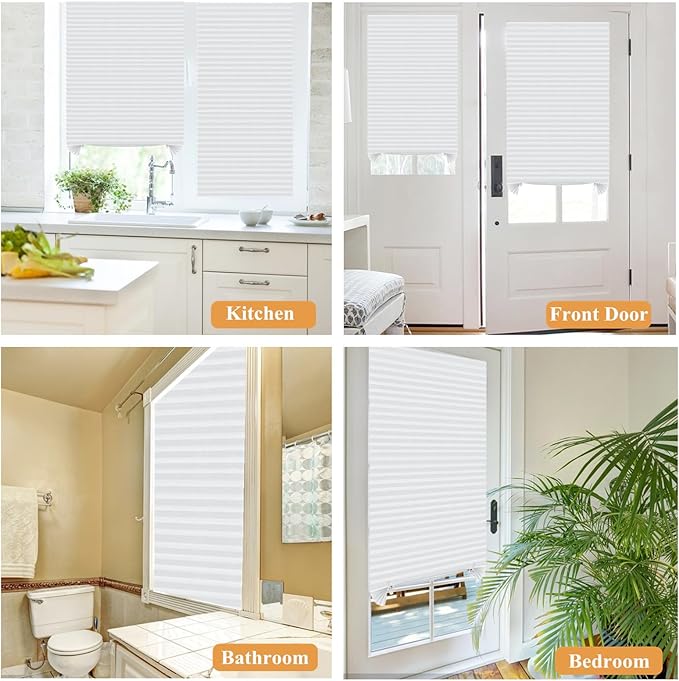 Window Blinds Cordless No Drill Cut to Size Clip On Stick On Self Adhesive - Image 6