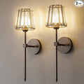 Crystal Battery Operated Wall Sconces Set of 2, 12 RGB and 3CCT Dimmable Wall by LJUJAM