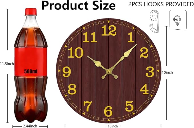 Wall Clock, Modern Wall Clocks Battery Operated, Silent Non Ticking Clock - Image 3