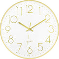Foxtop 14 Inch Large Wall Clock Silent Non-Ticking Battery Operated Round by Foxtop