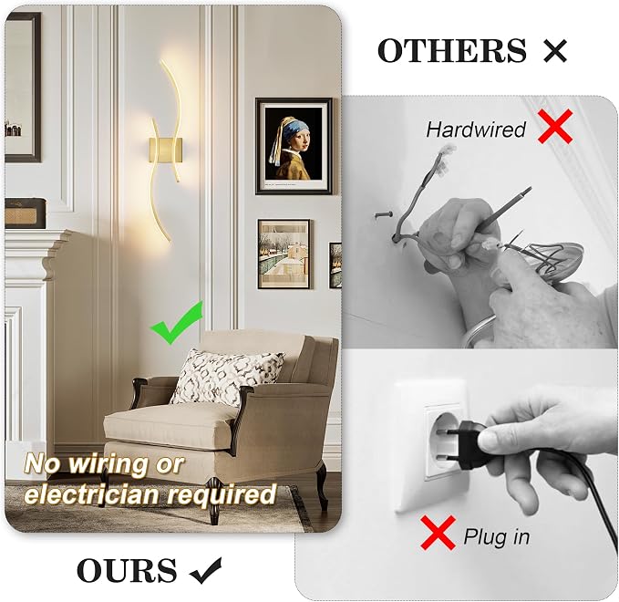 Battery Operated Wall Sconces Set of Two - Image 2