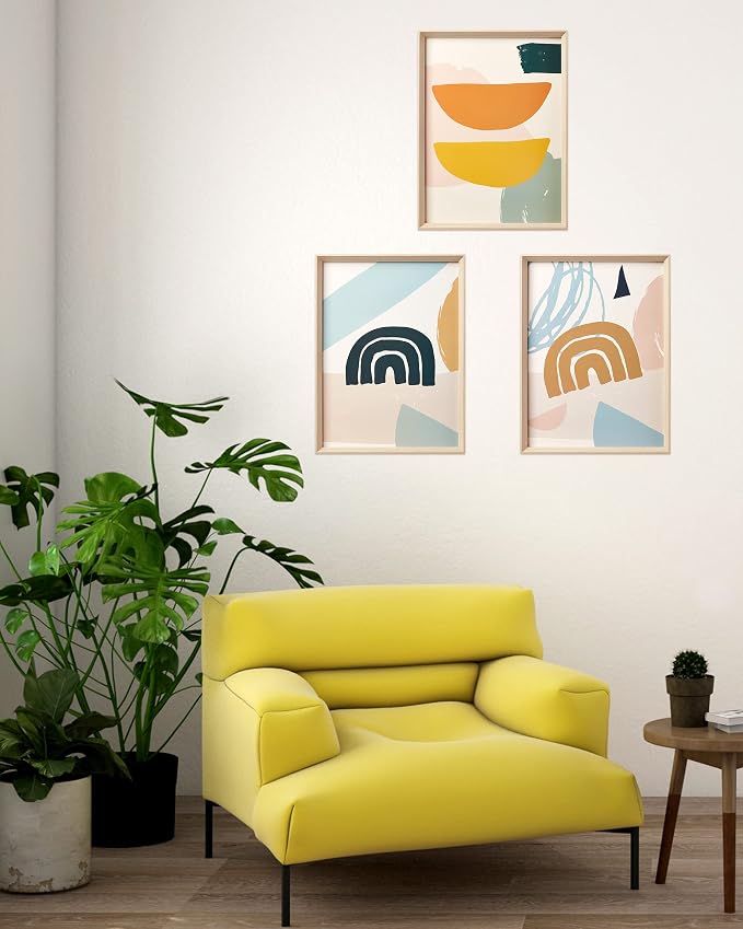 Framed Boho Wall Art for Bedroom, Abstract Canvas Wall Decor, 12x16IN - Image 7