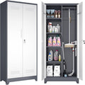 GREATMEET Metal Garage Storage Cabinet, Locking Utility Cabinet by GREATMEET