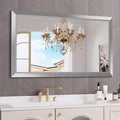 Amorho Bathroom Mirror 50 X30 Inch, Brushed Nickel Mirror Perfect by Amorho