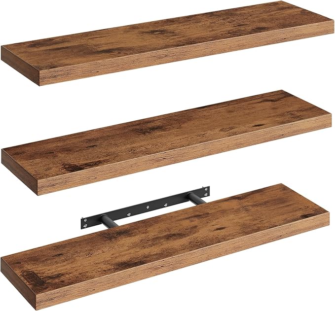 RALGEND Floating Shelves for Wall, 1.5" Thick Wall Shelf Set of 3 by RALGEND