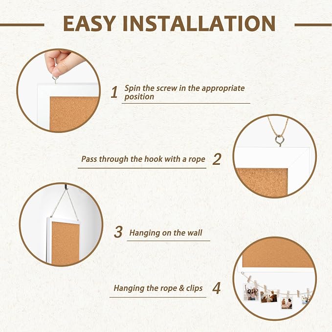 Double-Sided Cork Board for Wall, Picture Display Vision Board Corkboards for - Image 4
