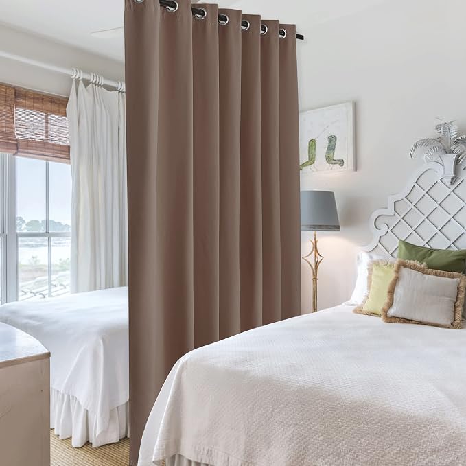 RYB HOME Partition Room Divider Curtains Blackout Privacy Seperating Space - Image 4