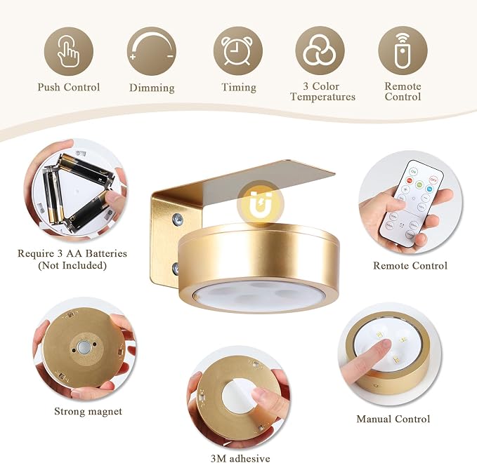 KELUOLY 2-Pack Picture Light Battery Operated Painting Lights - Image 2