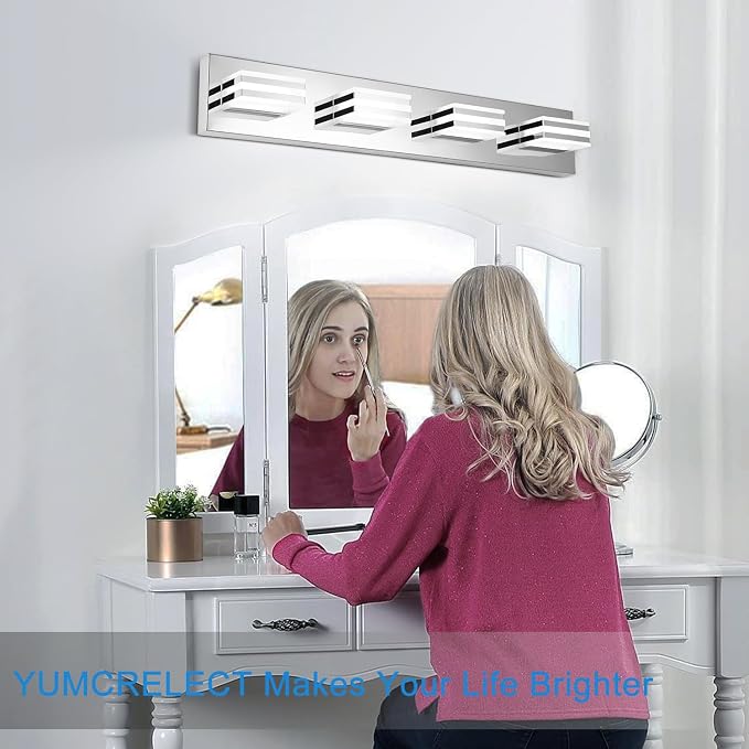 LED Vanity Lights for Bathroom 4 Light Bathroom Lamp over Vanity 27Inch Bathoom - Image 2