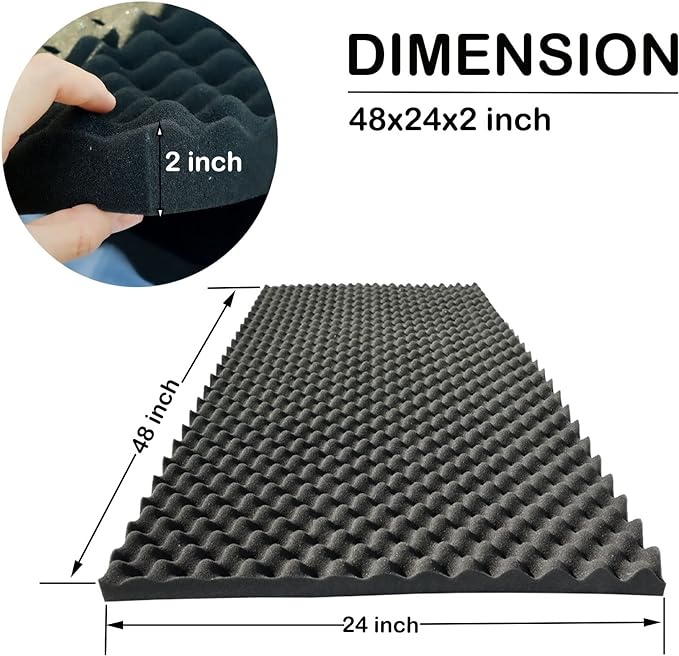 4 PCS Acoustic Panels, High Density Fireproof Noise Cancelling Foam Studio Foam - Image 4